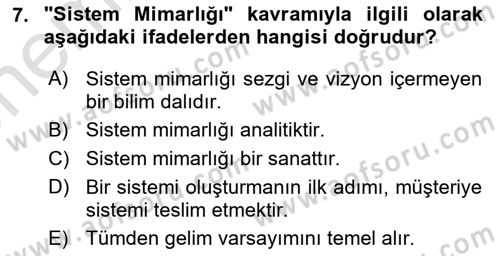 Entegre Lojistik Destek Dersi 2025 - 2026 Yılı (Vize) Ara Sınav Soruları 7. Soru