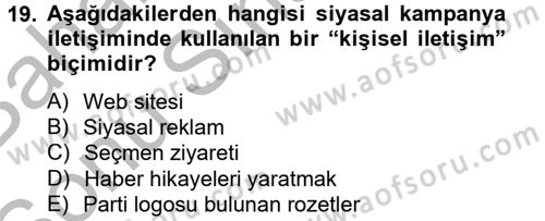 Marka ve Yönetimi Dersi 2012 - 2013 Yılı (Final) Dönem Sonu Sınav Soruları 19. Soru