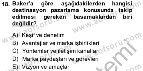Marka ve Yönetimi Dersi 2013 - 2014 Yılı (Final) Dönem Sonu Sınav Soruları 18. Soru