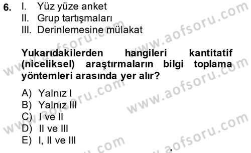 Marka ve Yönetimi Dersi 2013 - 2014 Yılı (Final) Dönem Sonu Sınav Soruları 6. Soru