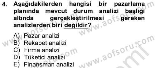 Marka ve Yönetimi Dersi 2013 - 2014 Yılı Tek Ders Sınav Soruları 4. Soru