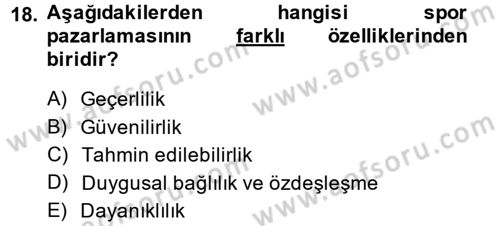 Marka ve Yönetimi Dersi 2014 - 2015 Yılı Tek Ders Sınav Soruları 18. Soru