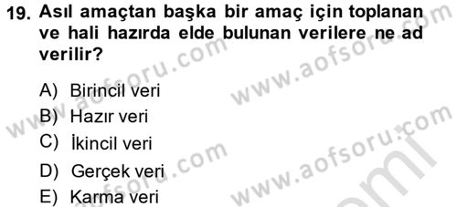 Marka ve Yönetimi Dersi 2014 - 2015 Yılı Tek Ders Sınav Soruları 19. Soru