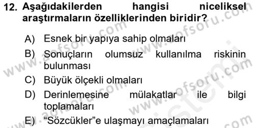 Marka ve Yönetimi Dersi 2015 - 2016 Yılı (Vize) Ara Sınav Soruları 12. Soru