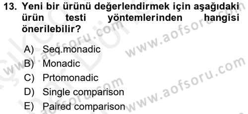 Marka ve Yönetimi Dersi 2015 - 2016 Yılı (Vize) Ara Sınav Soruları 13. Soru