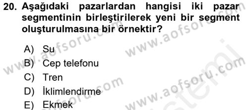 Marka ve Yönetimi Dersi 2015 - 2016 Yılı (Vize) Ara Sınav Soruları 20. Soru