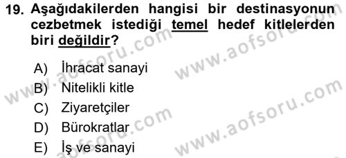 Marka ve Yönetimi Dersi 2015 - 2016 Yılı (Final) Dönem Sonu Sınav Soruları 19. Soru