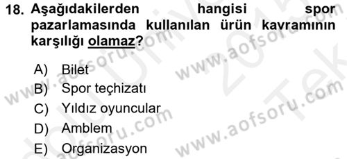 Marka ve Yönetimi Dersi 2015 - 2016 Yılı Tek Ders Sınav Soruları 18. Soru