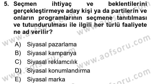 Marka ve Yönetimi Dersi 2016 - 2017 Yılı 3 Ders Sınav Soruları 5. Soru