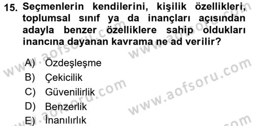 Marka ve Yönetimi Dersi 2016 - 2017 Yılı (Final) Dönem Sonu Sınav Soruları 15. Soru