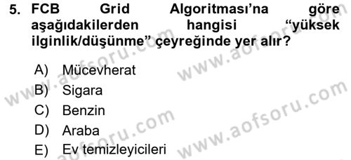 Marka ve Yönetimi Dersi 2016 - 2017 Yılı (Final) Dönem Sonu Sınav Soruları 5. Soru