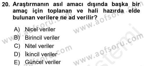 Marka ve Yönetimi Dersi 2017 - 2018 Yılı (Vize) Ara Sınav Soruları 20. Soru