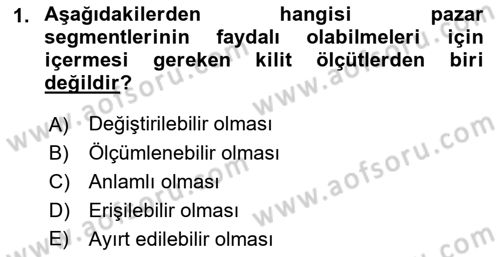 Marka ve Yönetimi Dersi 2018 - 2019 Yılı 3 Ders Sınav Soruları 1. Soru