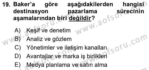 Marka ve Yönetimi Dersi 2018 - 2019 Yılı 3 Ders Sınav Soruları 19. Soru