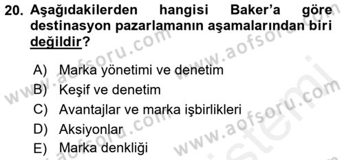 Marka ve Yönetimi Dersi 2018 - 2019 Yılı (Final) Dönem Sonu Sınav Soruları 20. Soru