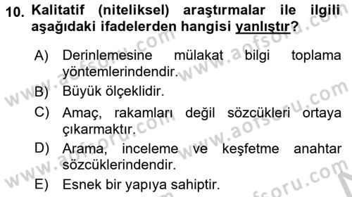 Marka ve Yönetimi Dersi 2018 - 2019 Yılı Yaz Okulu Sınav Soruları 10. Soru