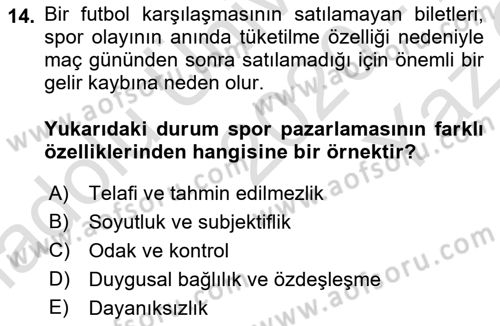 Marka ve Yönetimi Dersi 2020 - 2021 Yılı Yaz Okulu Sınav Soruları 14. Soru