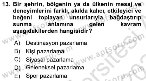 Marka ve Yönetimi Dersi 2023 - 2024 Yılı (Final) Dönem Sonu Sınav Soruları 13. Soru