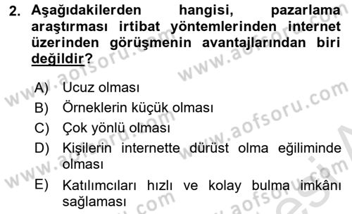 Marka ve Yönetimi Dersi 2024 - 2025 Yılı Yaz Okulu Sınav Soruları 2. Soru