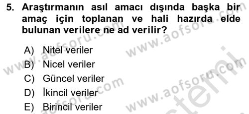 Marka ve Yönetimi Dersi 2025 - 2026 Yılı (Final) Dönem Sonu Sınav Soruları 5. Soru