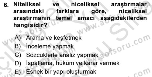 Marka ve Yönetimi Dersi 2025 - 2026 Yılı (Final) Dönem Sonu Sınav Soruları 6. Soru