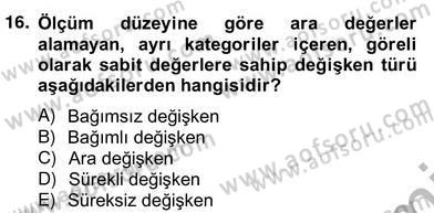 Marka İletişiminde Analiz ve Araştırma 1 Dersi 2012 - 2013 Yılı (Vize) Ara Sınav Soruları 16. Soru