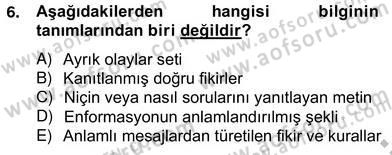 Marka İletişiminde Analiz ve Araştırma 1 Dersi 2012 - 2013 Yılı (Vize) Ara Sınav Soruları 6. Soru