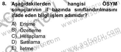 Marka İletişiminde Analiz ve Araştırma 1 Dersi 2012 - 2013 Yılı (Vize) Ara Sınav Soruları 8. Soru