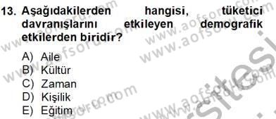 Marka İletişiminde Analiz ve Araştırma 1 Dersi 2012 - 2013 Yılı (Final) Dönem Sonu Sınav Soruları 13. Soru