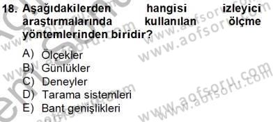 Marka İletişiminde Analiz ve Araştırma 1 Dersi 2012 - 2013 Yılı (Final) Dönem Sonu Sınav Soruları 18. Soru