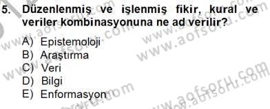Marka İletişiminde Analiz ve Araştırma 1 Dersi 2012 - 2013 Yılı (Final) Dönem Sonu Sınav Soruları 5. Soru