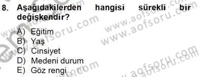 Marka İletişiminde Analiz ve Araştırma 1 Dersi 2012 - 2013 Yılı (Final) Dönem Sonu Sınav Soruları 8. Soru
