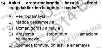 Marka İletişiminde Analiz ve Araştırma 1 Dersi 2013 - 2014 Yılı (Vize) Ara Sınav Soruları 14. Soru
