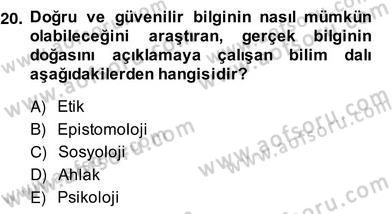 Marka İletişiminde Analiz ve Araştırma 1 Dersi 2013 - 2014 Yılı (Vize) Ara Sınav Soruları 20. Soru