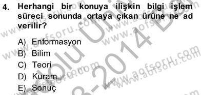 Marka İletişiminde Analiz ve Araştırma 1 Dersi 2013 - 2014 Yılı (Vize) Ara Sınav Soruları 4. Soru