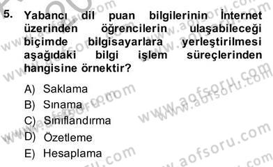 Marka İletişiminde Analiz ve Araştırma 1 Dersi 2013 - 2014 Yılı (Vize) Ara Sınav Soruları 5. Soru
