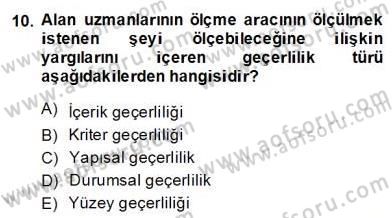 Marka İletişiminde Analiz ve Araştırma 1 Dersi 2013 - 2014 Yılı (Final) Dönem Sonu Sınav Soruları 10. Soru