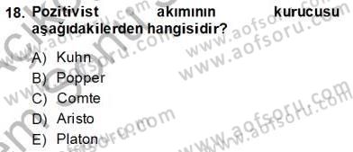 Marka İletişiminde Analiz ve Araştırma 1 Dersi 2013 - 2014 Yılı (Final) Dönem Sonu Sınav Soruları 18. Soru