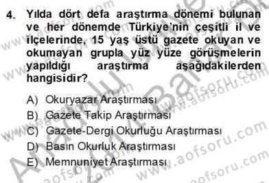 Marka İletişiminde Analiz ve Araştırma 1 Dersi 2013 - 2014 Yılı (Final) Dönem Sonu Sınav Soruları 4. Soru