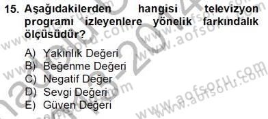 Marka İletişiminde Analiz ve Araştırma 1 Dersi 2013 - 2014 Yılı Tek Ders Sınav Soruları 15. Soru