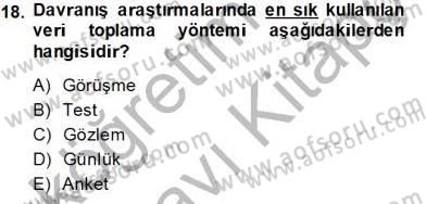 Marka İletişiminde Analiz ve Araştırma 1 Dersi 2013 - 2014 Yılı Tek Ders Sınav Soruları 18. Soru