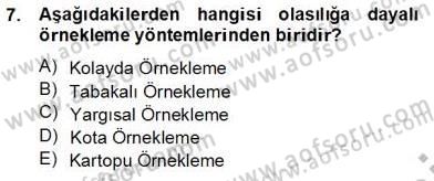 Marka İletişiminde Analiz ve Araştırma 1 Dersi 2013 - 2014 Yılı Tek Ders Sınav Soruları 7. Soru