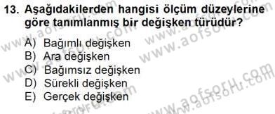 Marka İletişiminde Analiz ve Araştırma 1 Dersi 2014 - 2015 Yılı (Vize) Ara Sınav Soruları 13. Soru