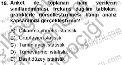 Marka İletişiminde Analiz ve Araştırma 1 Dersi 2014 - 2015 Yılı (Vize) Ara Sınav Soruları 18. Soru
