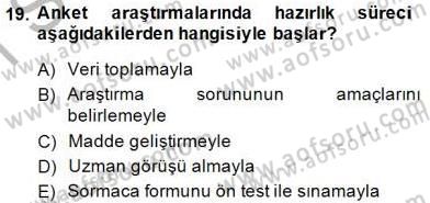 Marka İletişiminde Analiz ve Araştırma 1 Dersi 2014 - 2015 Yılı (Vize) Ara Sınav Soruları 19. Soru