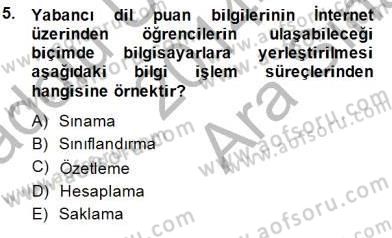 Marka İletişiminde Analiz ve Araştırma 1 Dersi 2014 - 2015 Yılı (Vize) Ara Sınav Soruları 5. Soru