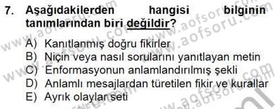 Marka İletişiminde Analiz ve Araştırma 1 Dersi 2014 - 2015 Yılı (Vize) Ara Sınav Soruları 7. Soru