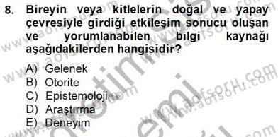 Marka İletişiminde Analiz ve Araştırma 1 Dersi 2014 - 2015 Yılı (Vize) Ara Sınav Soruları 8. Soru