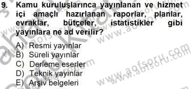 Marka İletişiminde Analiz ve Araştırma 1 Dersi 2014 - 2015 Yılı (Vize) Ara Sınav Soruları 9. Soru