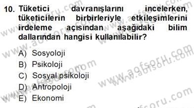 Marka İletişiminde Analiz ve Araştırma 1 Dersi 2014 - 2015 Yılı (Final) Dönem Sonu Sınav Soruları 10. Soru